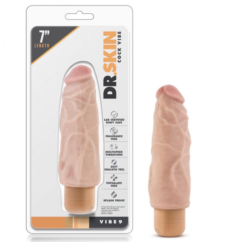 Vibrador Suave Realista 18cm Blush Novelties Dr Skin Vibe 9