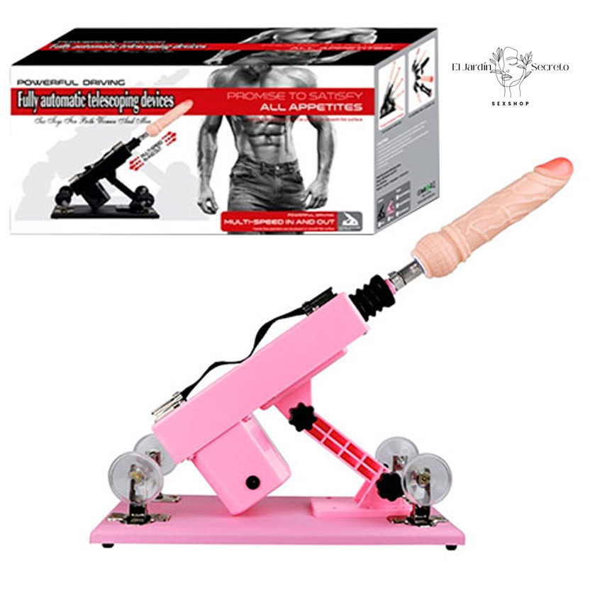 Sex Machine Maquina Sexual automática Pink Extension 4 Dildos 1 Sex Machine Maquina Sexual automática Pink Extension 4 Dildos