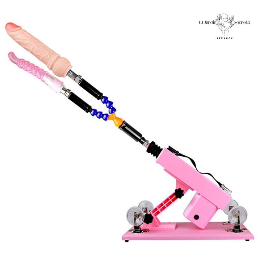 Sex Machine Maquina Sexual automática Pink Extension 4 Dildos 5 Sex Machine Maquina Sexual automática Pink Extension 4 Dildos