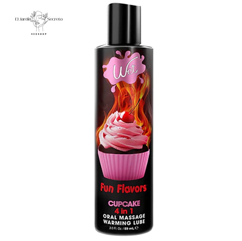 Lubricante Cupcake Efecto Calor Fun Flavored Cupcake 4 in 1 Wet