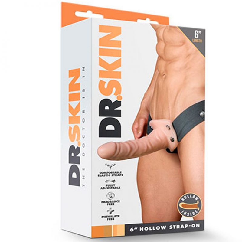 Arnes Strap On Para Hombre Dildo Hueco 16cm Dr Skin 6 Strap On Blush