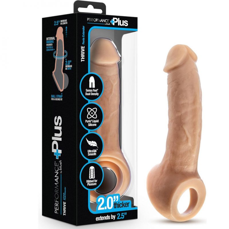 Funda y Extensión para tu pene con anillo 22cm Thrive Extends Blush
