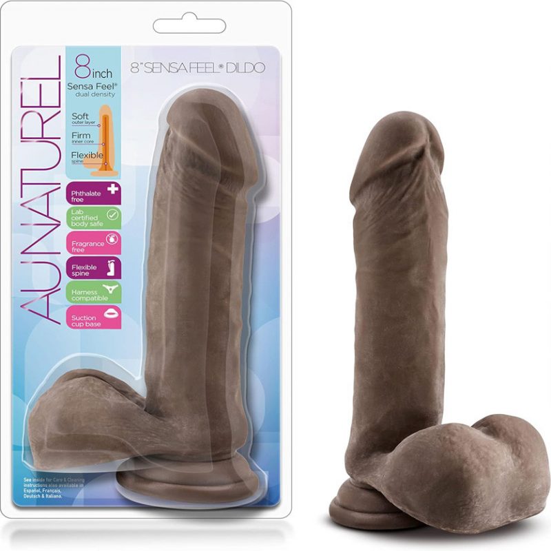 Dildo Consolador 20cm Chocolate Sensa Feel Dildo Blush Novelties
