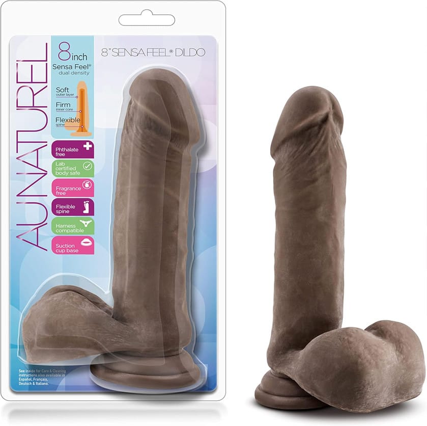 Dildo Consolador 20cm Chocolate Sensa Feel Dildo Blush Novelties