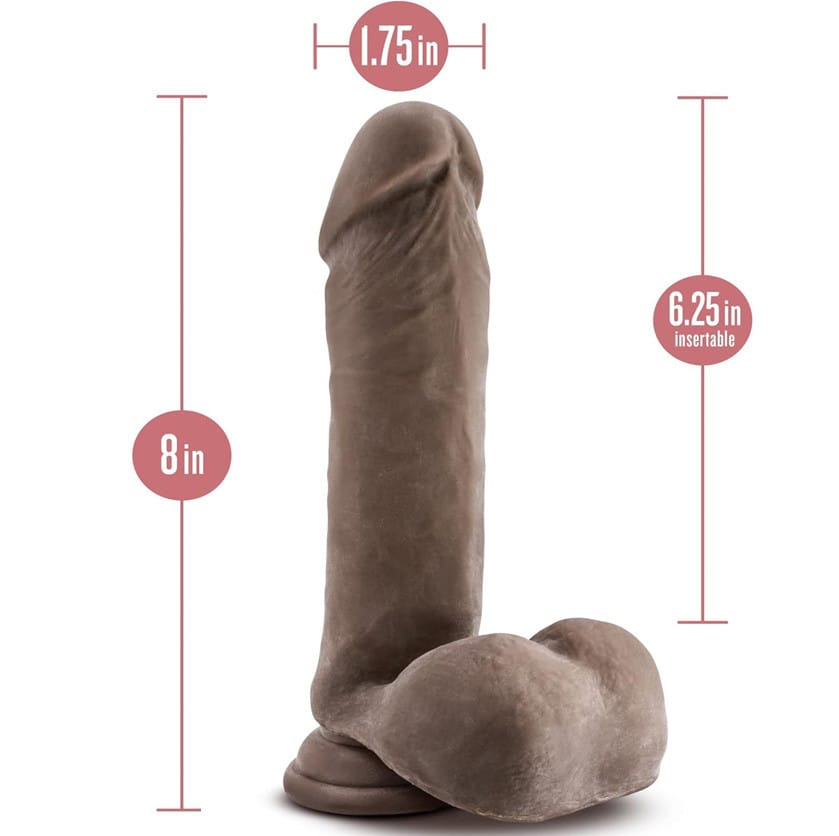 Dildo Consolador 20cm Chocolate Sensa Feel Dildo Blush Novelties