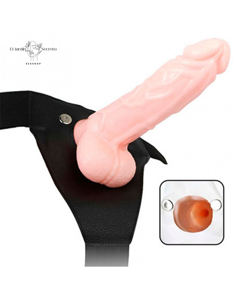 arnes dildo 12cm realista hollow strap on with ball para hombre