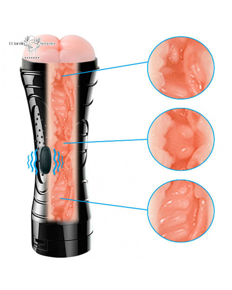 masturbador vibrador para pene anus flesh lighting