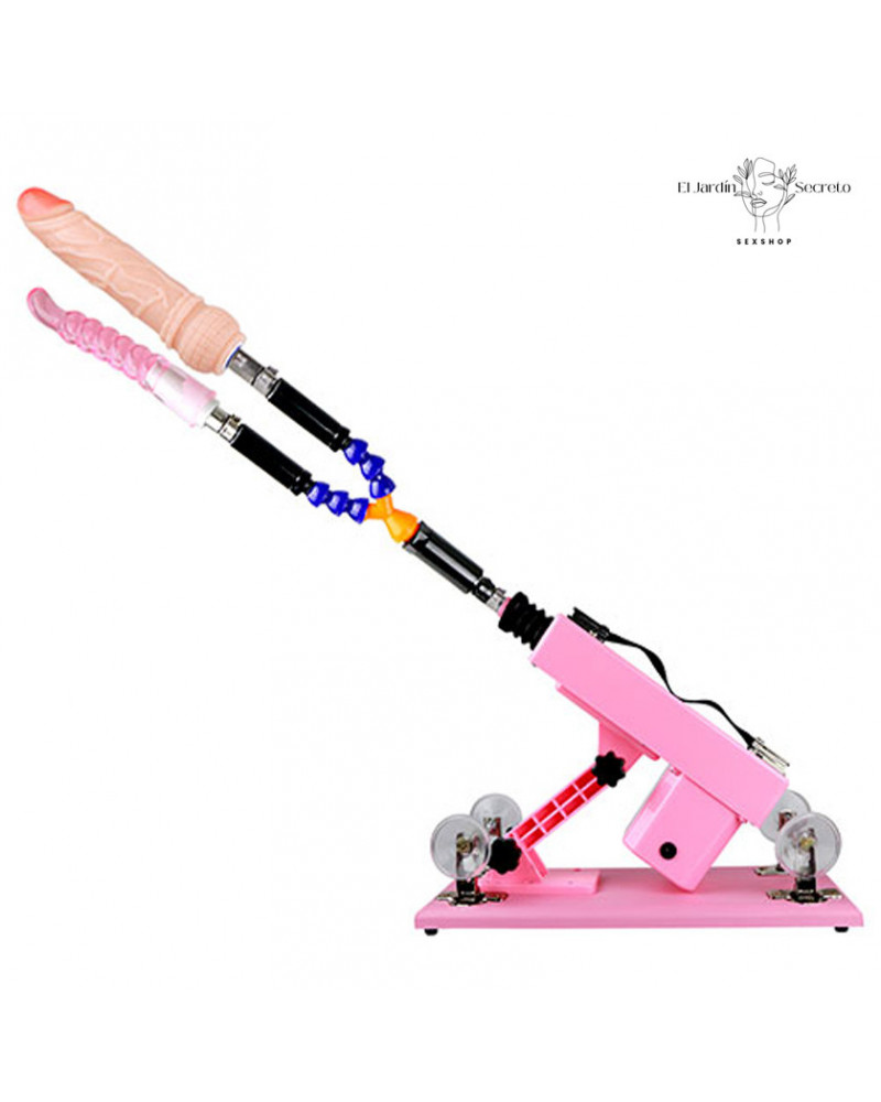 Sex Machine Maquina Sexual automática Pink Extension 4 Dildos 7 sex machine maquina sexual automatica pink extension 4 dildos