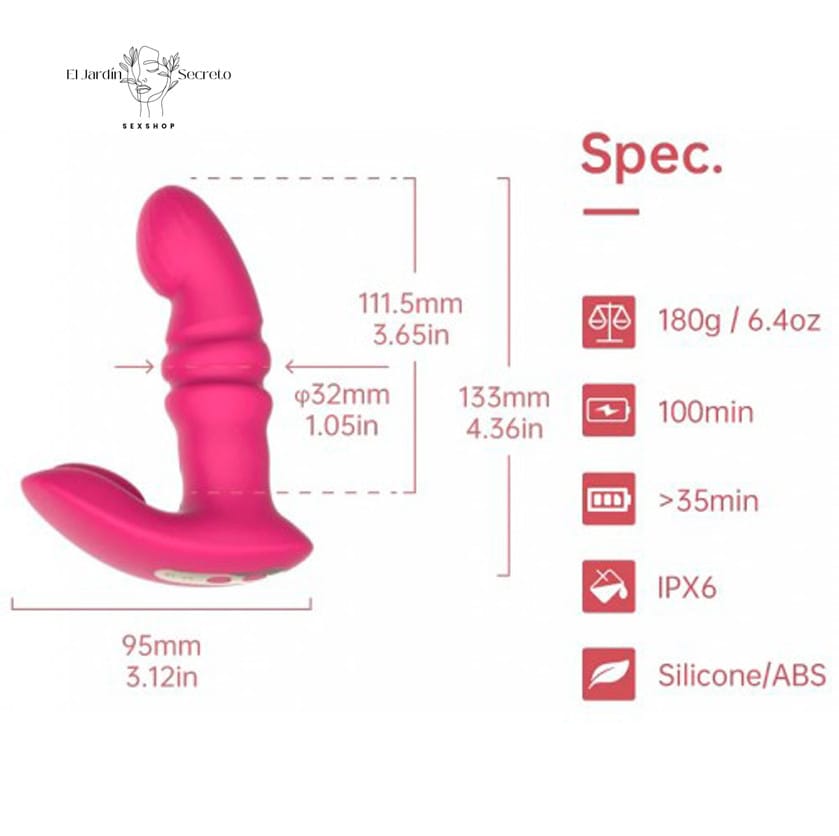 Vibrador estimulador de clítoris con penetración Punto G Jive Pink
