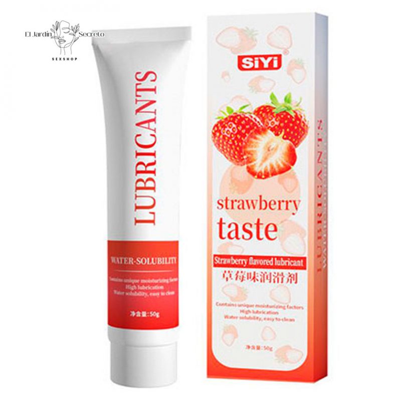 Lubricante Base Agua Sabor Fresa Lub Taste of Strawberry Siyi