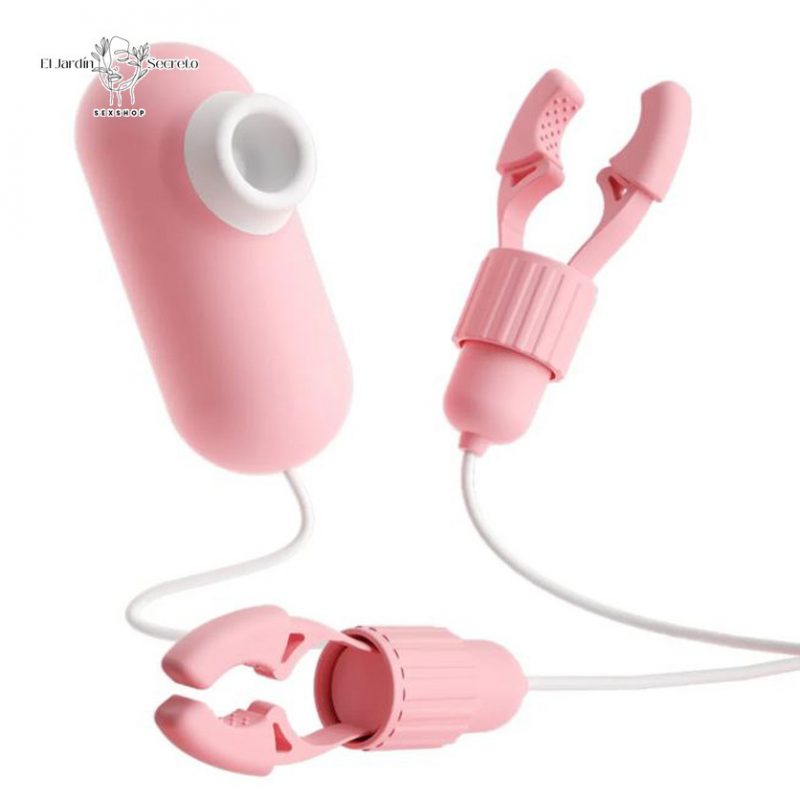 Kit Pinzas para pezones con Succionador de clítoris Pink Rabbit Nipple Clip Sucking