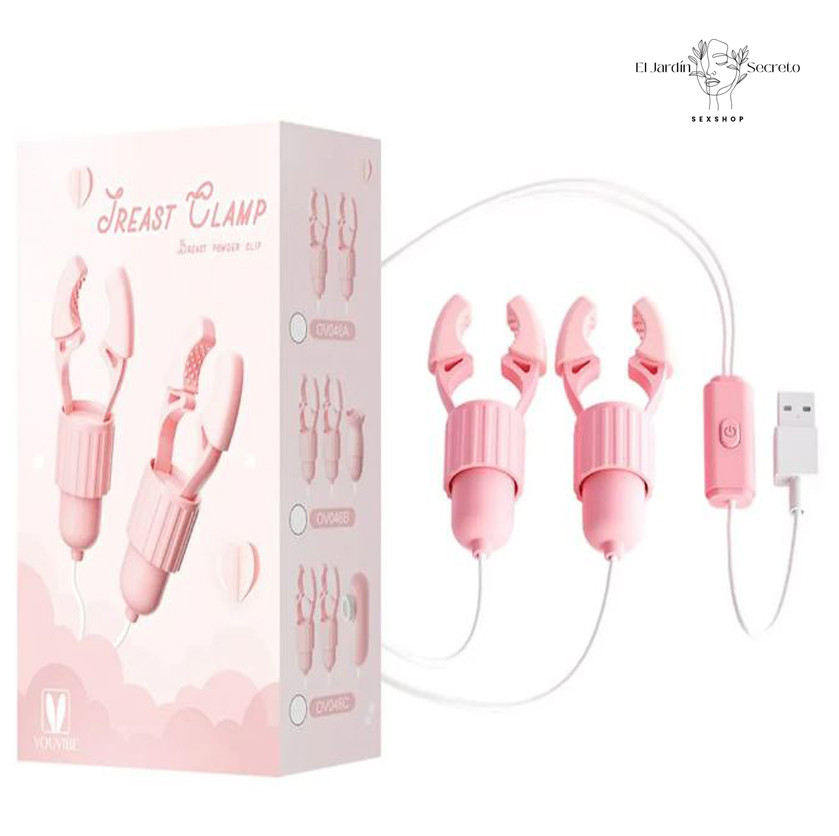 Pinzas con vibración para Pezón BDSM Pink Rabbit Nipple Clip Lilo