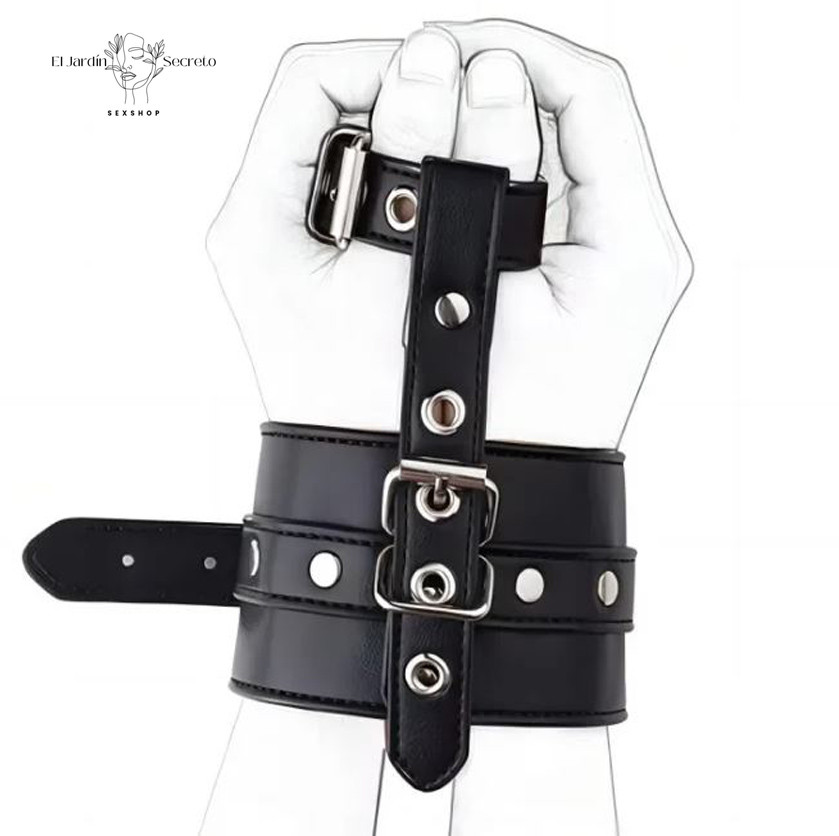 Esposas para muñecas y dedos Cuero Sintético Juegos de restricción BDSM 4 Esposas para muñecas y dedos Cuero Sintético Juegos de restricción BDSM