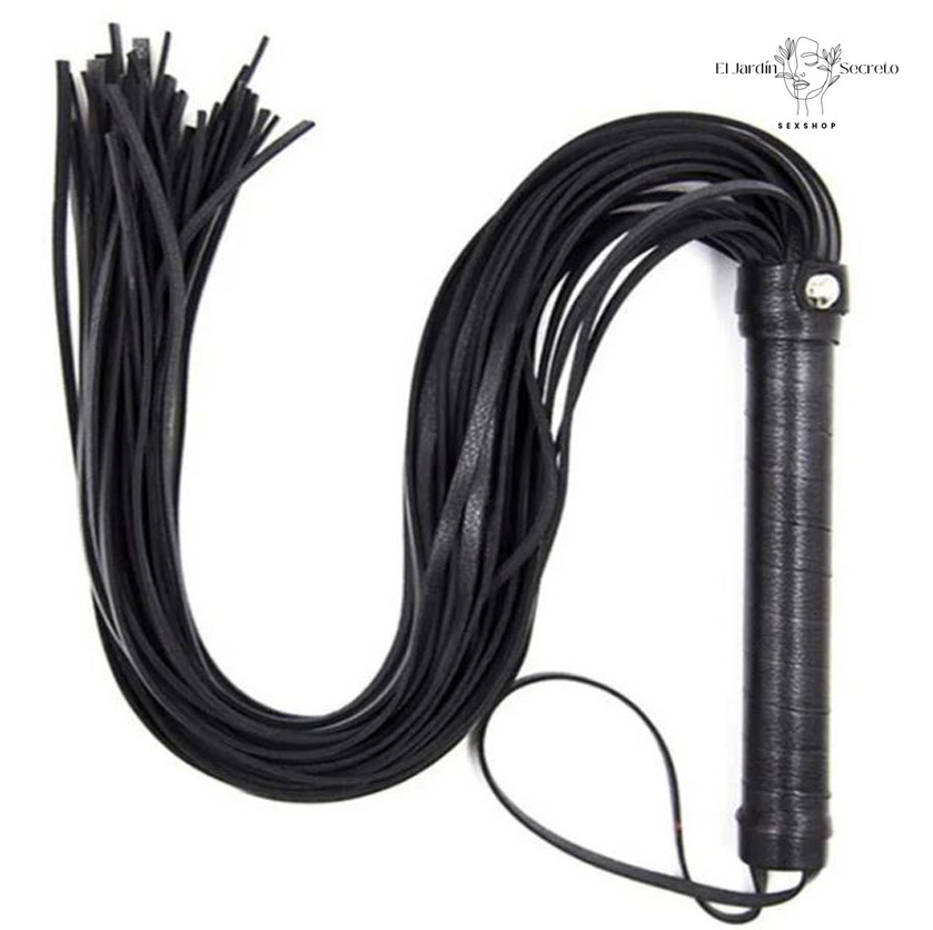Látigo de tiras Negro de 40 cm Juegos Sometimiento BDSM 3 Látigo de tiras Negro de 40 cm Juegos Sometimiento BDSM