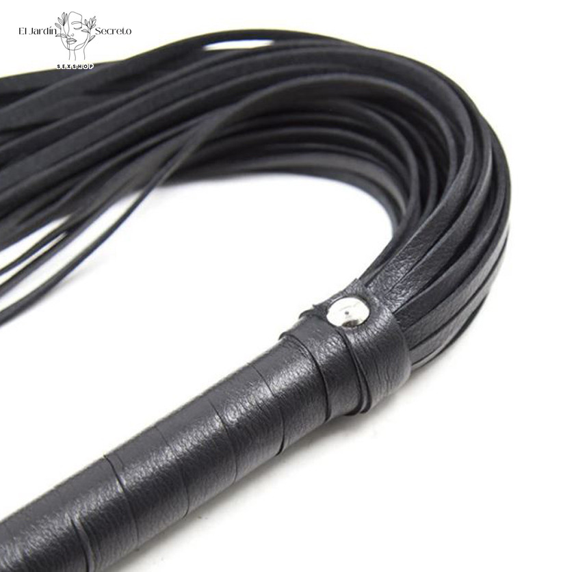 Látigo de tiras Negro de 40 cm Juegos Sometimiento BDSM 4 Látigo de tiras Negro de 40 cm Juegos Sometimiento BDSM