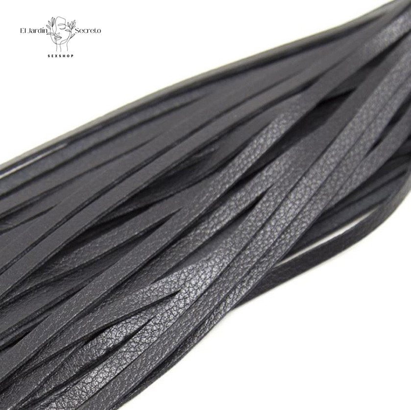 Látigo de tiras Negro de 40 cm Juegos Sometimiento BDSM 5 Látigo de tiras Negro de 40 cm Juegos Sometimiento BDSM