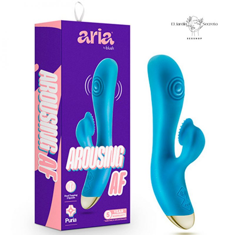 Vibrador 20cm Conejo para Punto g y clítoris Arousin AF Blue Blush Novelties