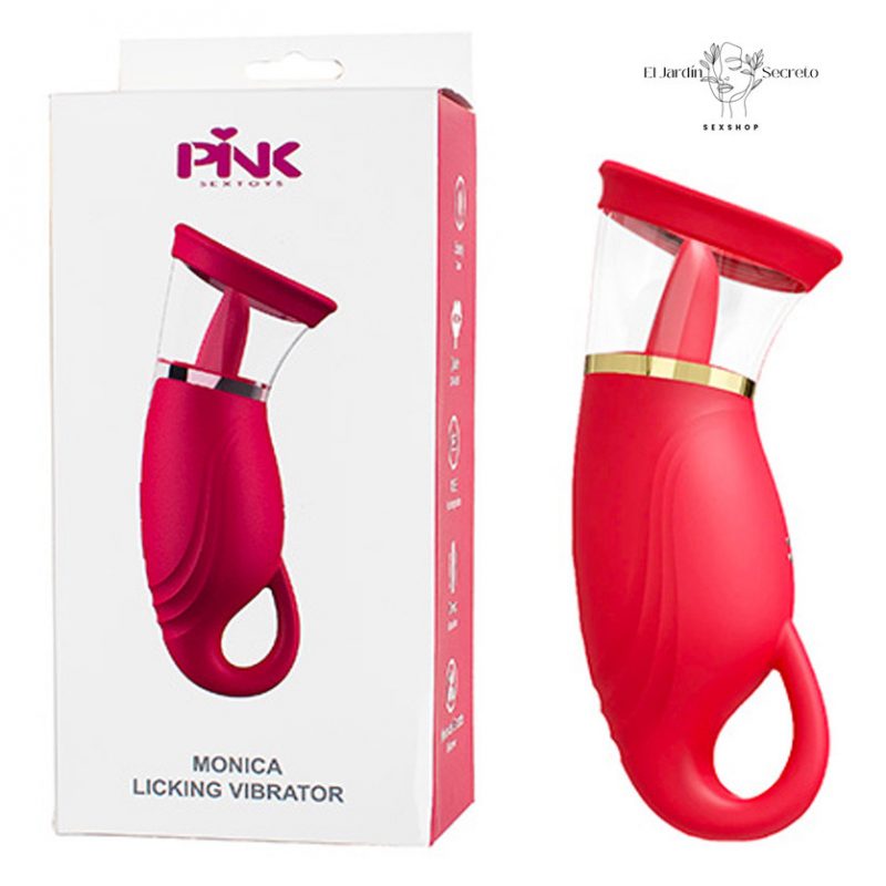 Lengua Vibrador y succionador para clítoris Monica Licking Vibrator Pink Sex Toys