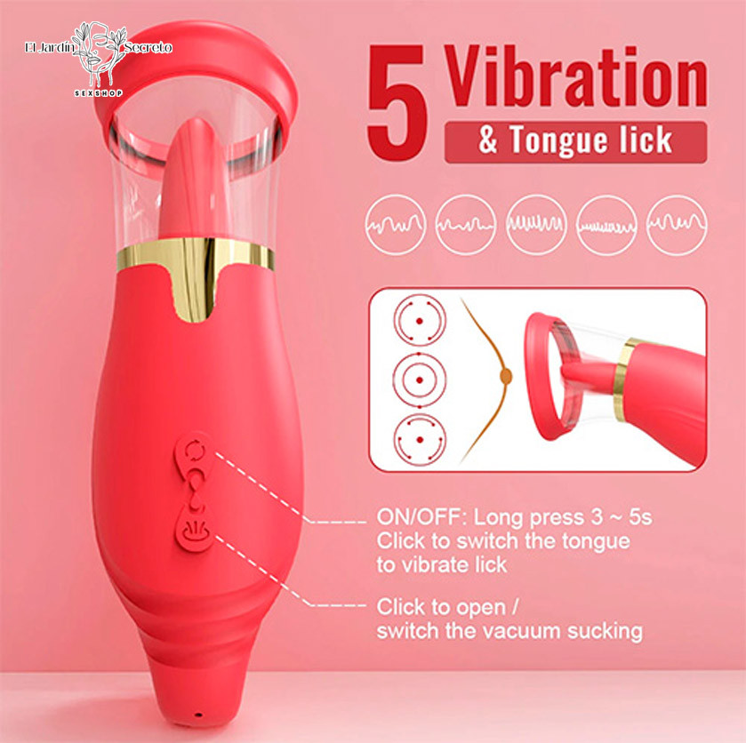 Lengua Vibrador y succionador para clítoris Monica Licking Vibrator Pink Sex Toys 7 Lengua Vibrador y succionador para clítoris Monica Licking Vibrator Pink Sex Toys