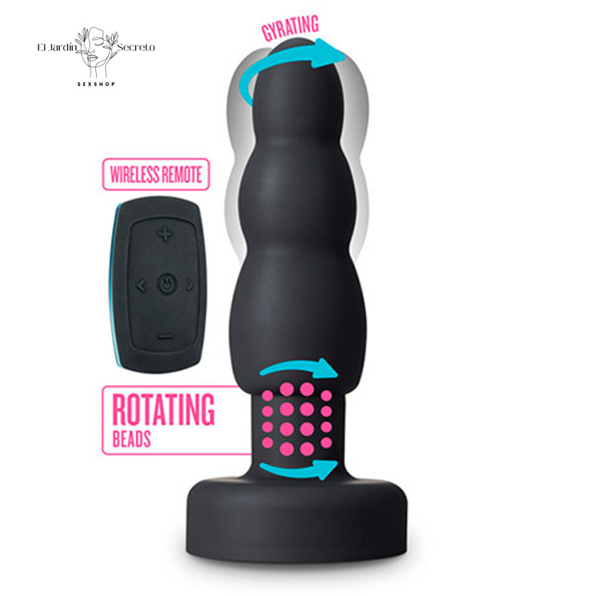Plug Anal Bulbo 15 cm con giro y Vibración Propel Plug Black Blush