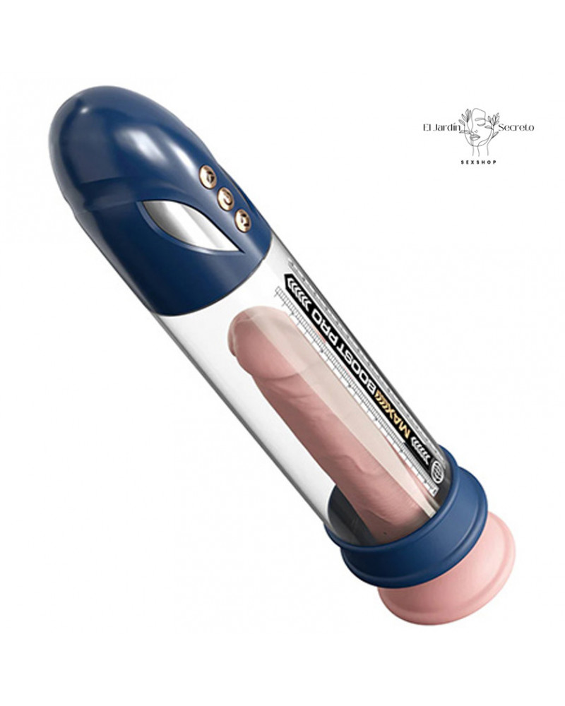 bomba de succion electrica para pene max boost pro flow blue pipedream