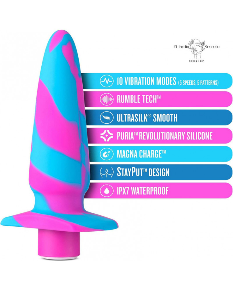 plug anal con vibracion 12cm vibrotize fuchsia blush novelties