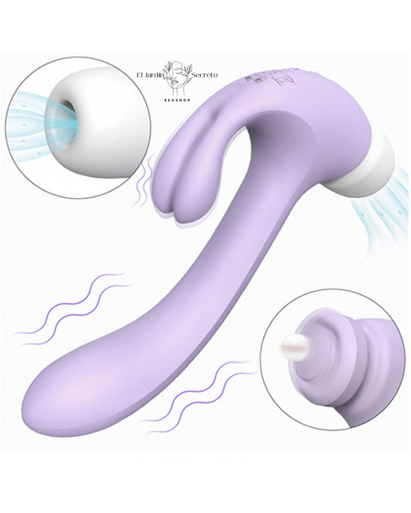 Vibrador Succionador de clítoris y Punto G Hammer Rabbit 5 vibrador succionador de clitoris y punto g hammer rabbit