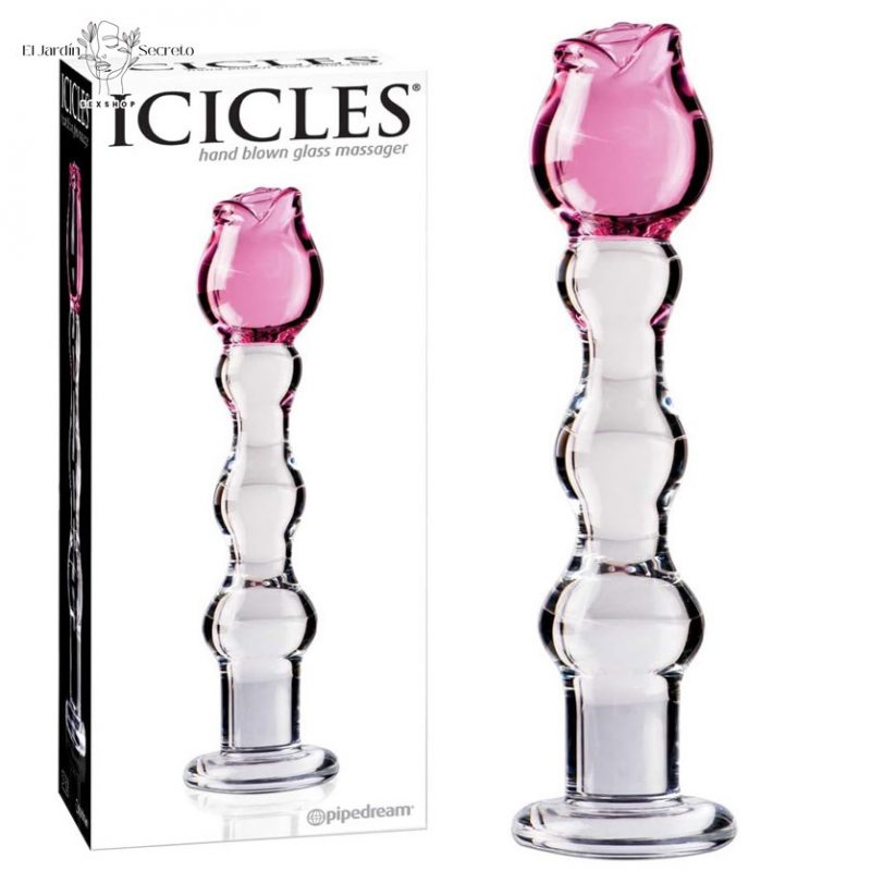 Dildo Rosa de Cristal 20cm Punto G Dildo Icicles 12 Pipedream