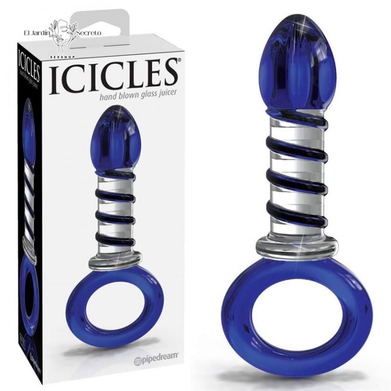 Plug Anal de cristal 10cm Plug Azul Icicles 81 Pipedream