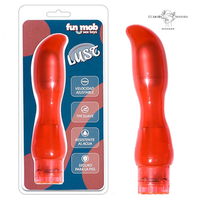 Vibrador 17cm Punto G y Clítoris New Man Rojo Fun Mob Lust