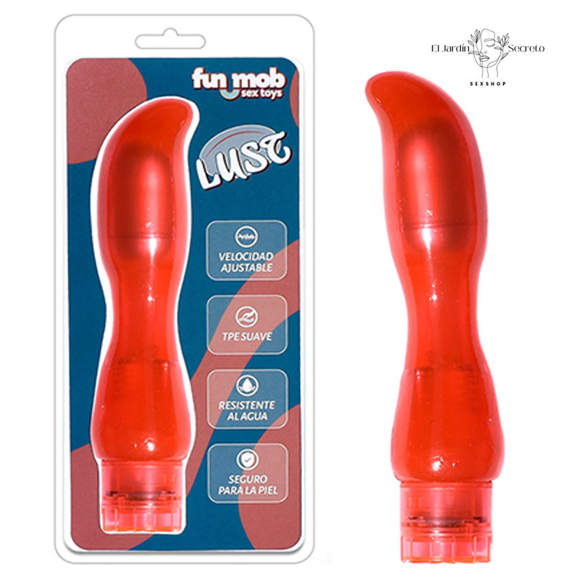 Vibrador 17cm Punto G y Clítoris New Man Rojo Fun Mob Lust