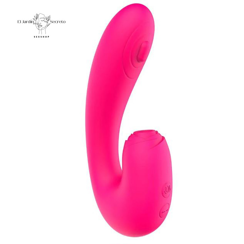 Vibrador Punto G y Succionador de Clítoris Dika Pink NV Toys