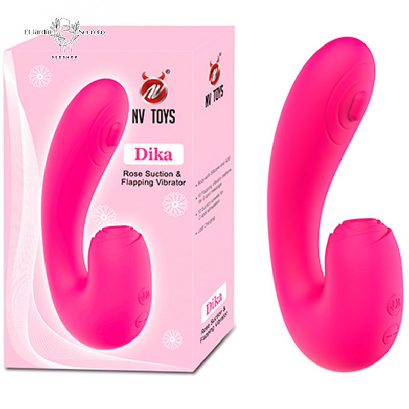 Vibrador Punto G y Succionador de Clítoris Dika Pink NV Toys
