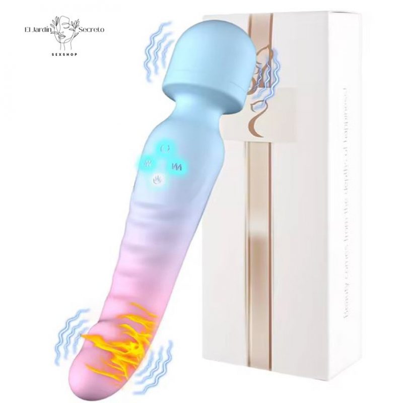 Vibrador 22cm Varita Cabeza Flexible Estimulador del punto G y Clítoris