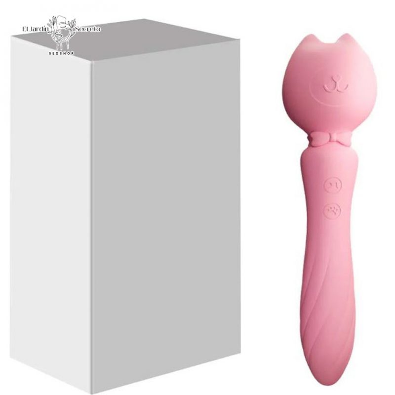 Vibrador 21cm Gatito con Cabeza Flexible punto G y Clítoris