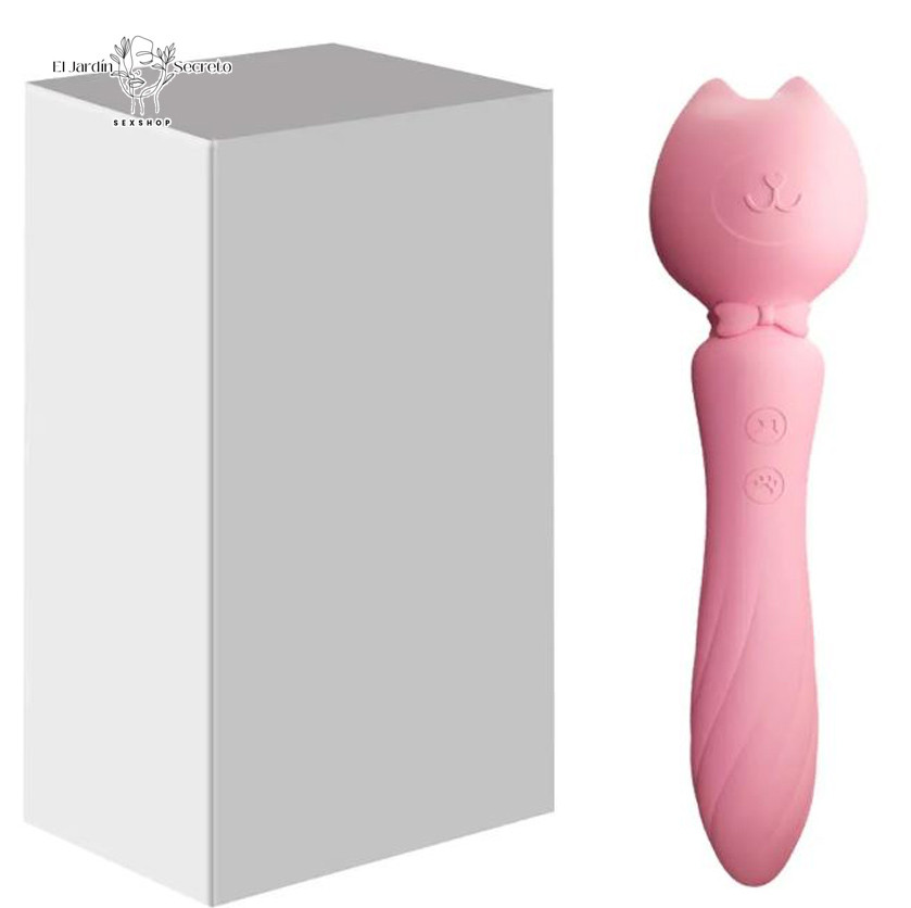 Vibrador 21cm Gatito con Cabeza Flexible punto G y Clítoris 1 Vibrador 21cm Gatito con Cabeza Flexible punto G y Clítoris
