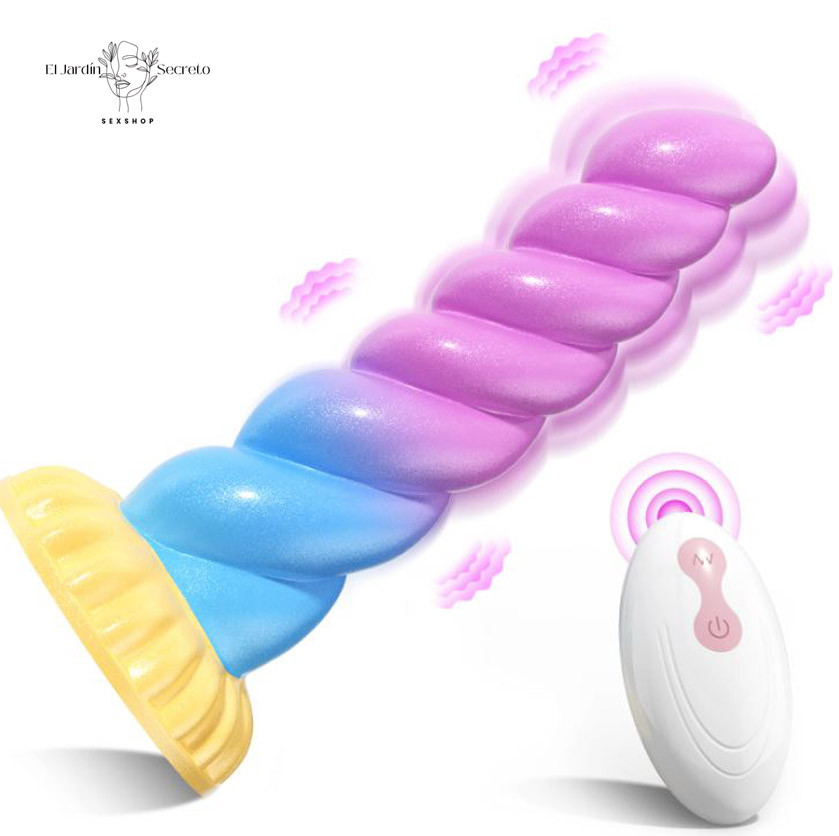 Vibrador 15cm Fantasia Arcoiris Vibrador para tu Punto G Anal