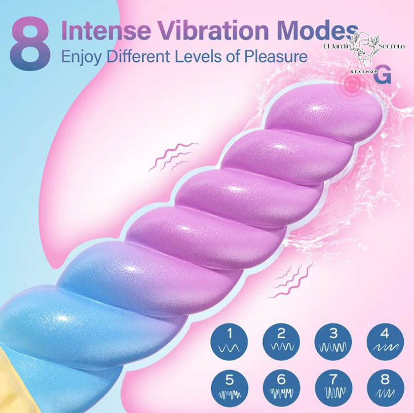Vibrador 15cm Fantasia Arcoiris Vibrador para tu Punto G Anal
