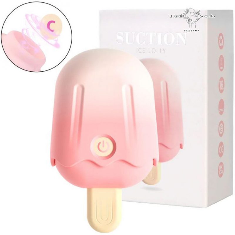 Succionador para Clítoris Mini Paleta de helado Vibrador rosa