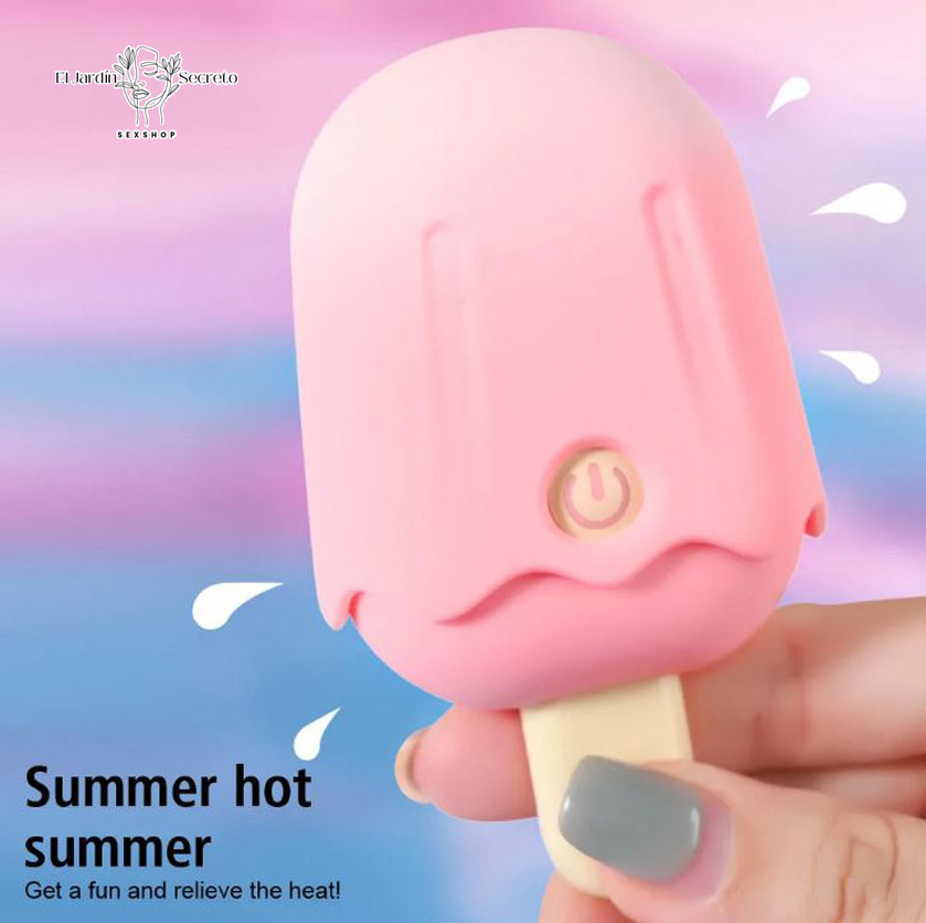 Succionador para Clítoris Mini Paleta de helado Vibrador rosa 4 Succionador para Clítoris Mini Paleta de helado Vibrador rosa
