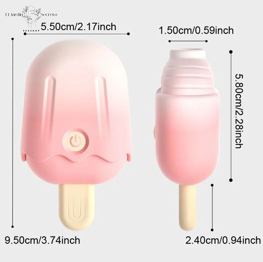 Succionador para Clítoris Mini Paleta de helado Vibrador rosa 6 Succionador para Clítoris Mini Paleta de helado Vibrador rosa