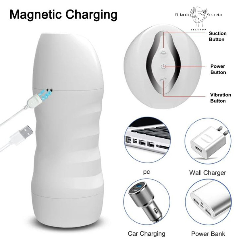 Masturbador Vibrador y succión para tu pene Vibrador Recargable 4 Masturbador Vibrador y succión para tu pene Vibrador Recargable