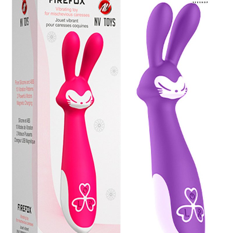 Vibrador Conejito Orejas largas para Clítoris Firefox Purple