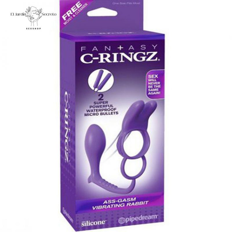 Anillo Para Pene vibrador clítoris y plug anal Ass Gasm Vibrating Rabbit Pipedream