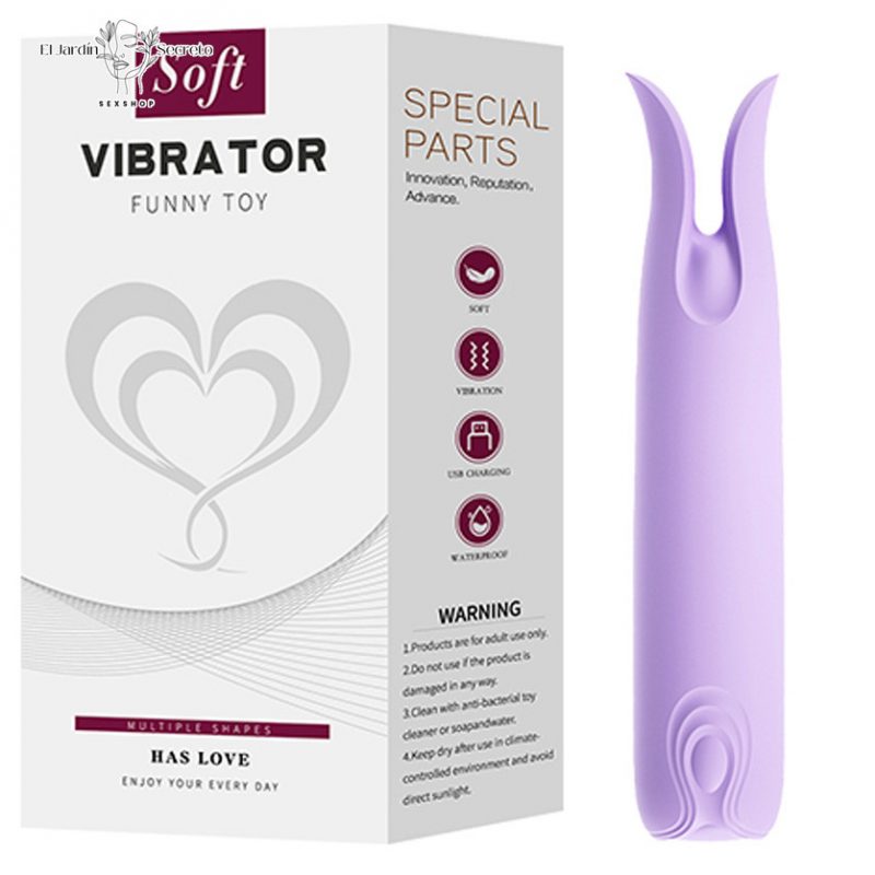 Bala Vibrador 10cm Para Clítoris Happy Clip VIB Silicon Purple Lilo