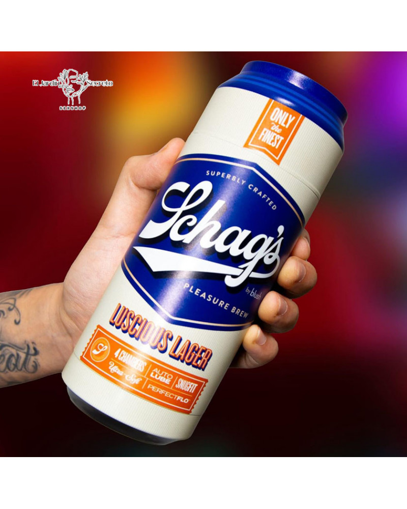 masturbador para pene en forma de lata luscious lager frosted blush