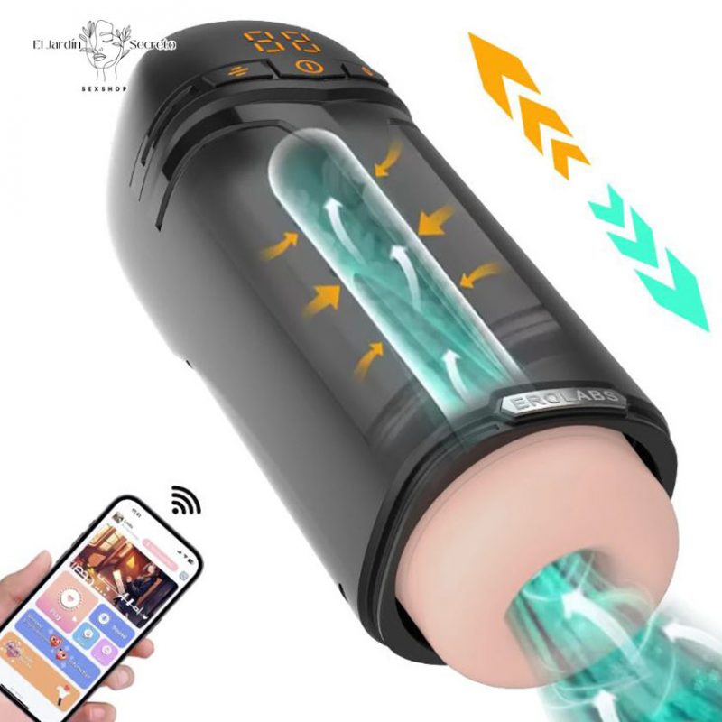 Masturbador Automatico para pene con Telescopio empuje y Vibración