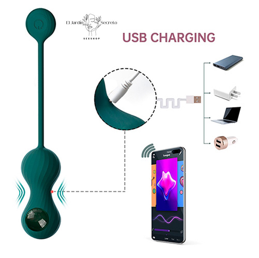 Bolas Kegel con vibración APP Crystal Duo Magic Motion 5 Bolas Kegel con vibración APP Crystal Duo Magic Motion