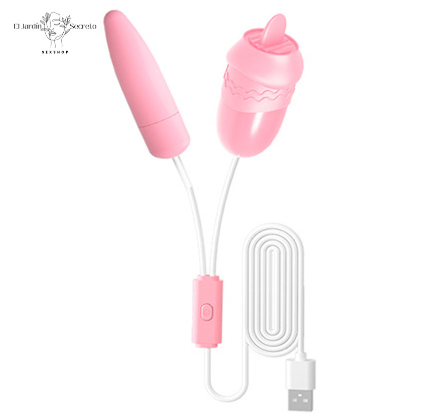Mini Bala Vibradora Doble Estimulación Lengua Clítoris y Punto G 1 Mini Bala Vibradora Doble Estimulación Lengua Clítoris y Punto G