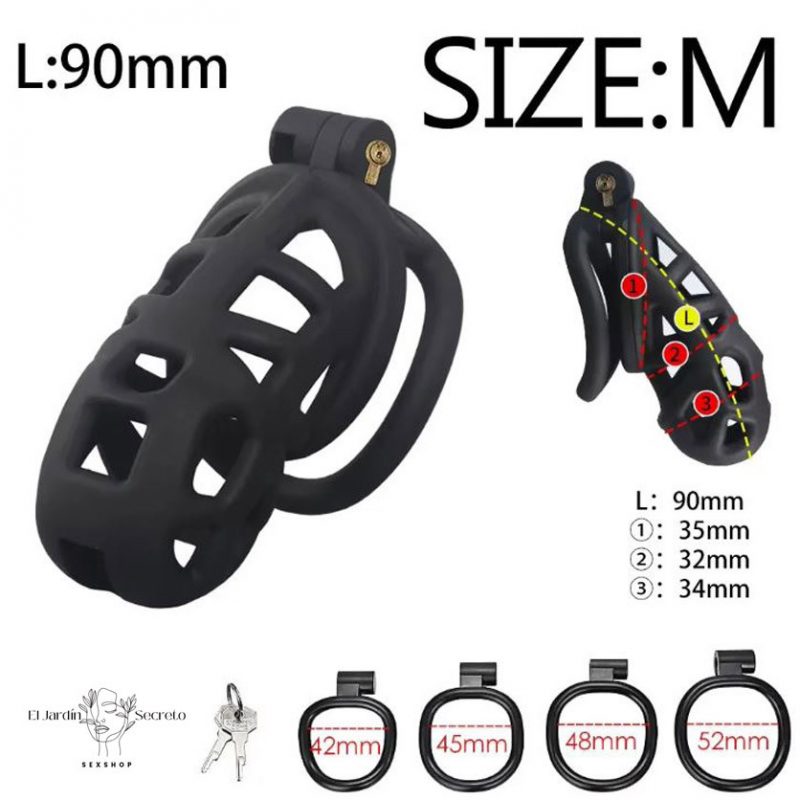 Jaula Para Pene BDSM Talla M 9cm Cinturón de castidad